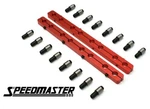 Speedmaster Small Block Chevy 350 Rocker Stud Girdle Kit Red 7/16" Polylock Nuts. Fixed Price $117.00.