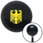 Yellow Eagle Coat Of Arms Black Metal Flake Shift Knob W/ M16X1.5 Insert Auto. Fixed Price $89.95.