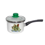 Classic Enameled Black Helper Handle Home Kitchen Cooking Stewpan, Frogs, 1.6 Qt. Fixed Price $48.99.