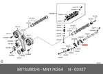 Genuine Oe Shaft Assembly Valve Rocker MN176264 For Mitsubishi MN17-6264. Fixed Price $46.30.