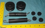 Ab Rocket = 2 Spings High Tension Black 4 Holding Nut Screws & Pulley Rollers. Fixed Price $27.07.