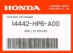 Honda Genuine Arm, L. Ex. Rocker 14442-HP6-A00. Fixed Price $54.03.