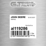 AL119286 Swivel Fits John Deere (surplus Open Box). Fixed Price $998.44.